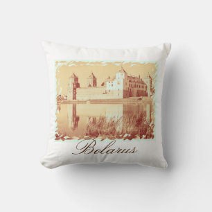 Belarus Mir Castle Architecture Throw Pillow