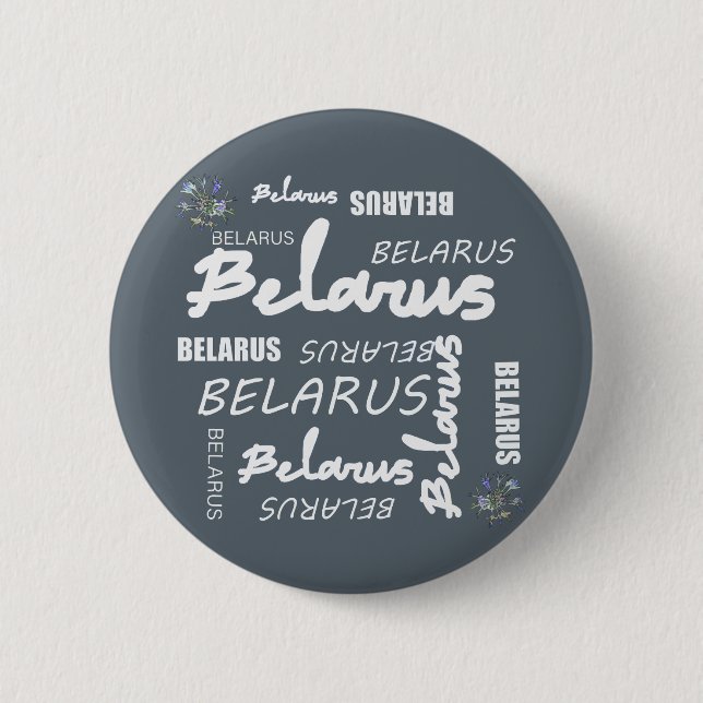 Belarus National Corn Flower 2 Inch Round Button (Front)