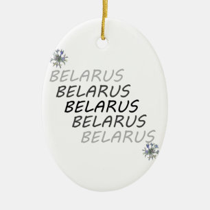 Belarus National Corn Flower Ceramic Ornament