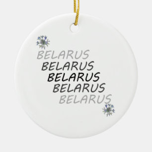 Belarus National Corn Flower Ceramic Ornament