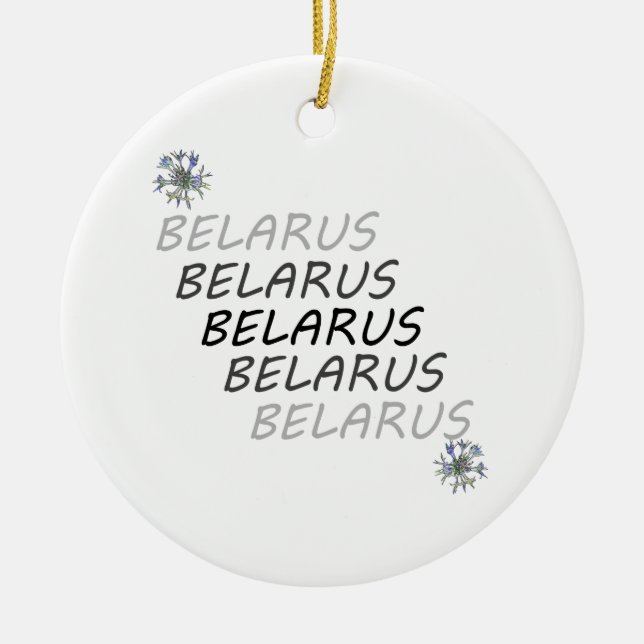 Belarus National Corn Flower Ceramic Ornament (Front)