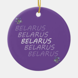 Belarus National Corn Flower Ceramic Ornament