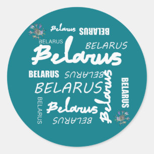 Belarus National Corn Flower Classic Round Sticker