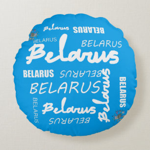 Belarus National Corn Flower Round Pillow