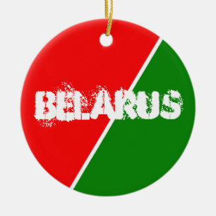 Belarus National Flag Colours Ceramic Ornament