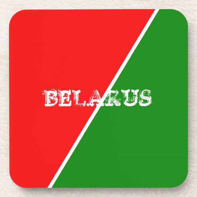 Belarus National Flag Colours Coaster (Front)