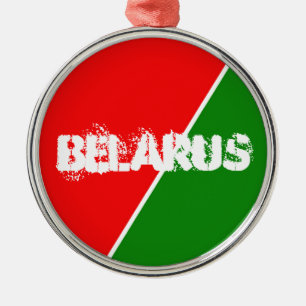Belarus National Flag Colours Metal Ornament