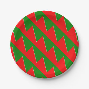 Belarus National Flag Colours Paper Plate