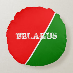Belarus National Flag Colours Round Pillow
