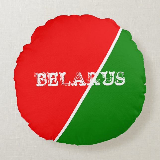 Belarus National Flag Colours Round Pillow (Front)