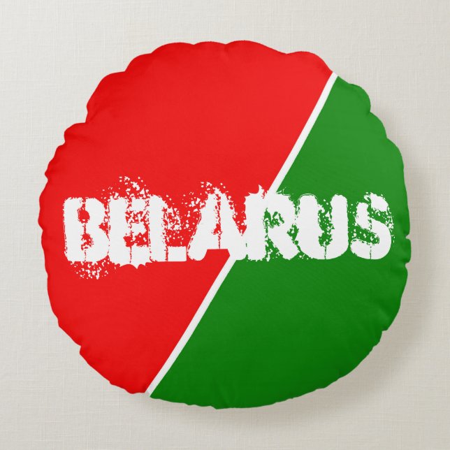 Belarus National Flag Colours Round Pillow (Front)