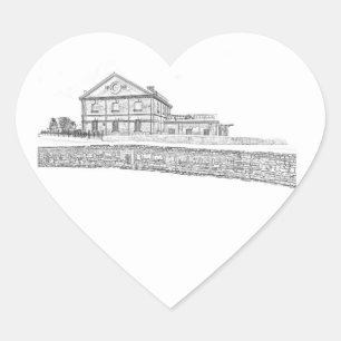 Belarus Orsha Architecture Heart Sticker