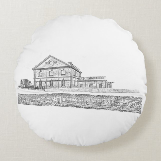 Belarus Orsha Architecture Round Pillow (Front)