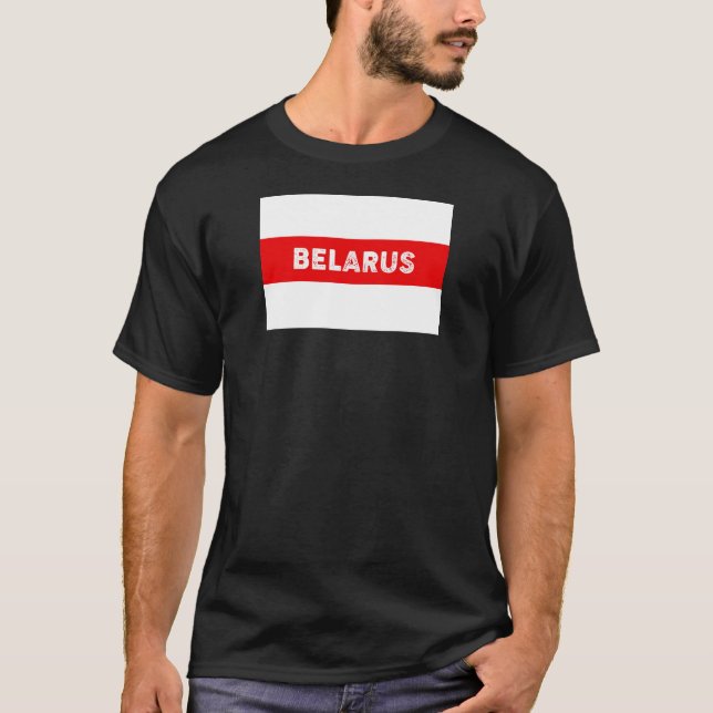Belarus protest flag symbol red white revolution d T-Shirt (Front)
