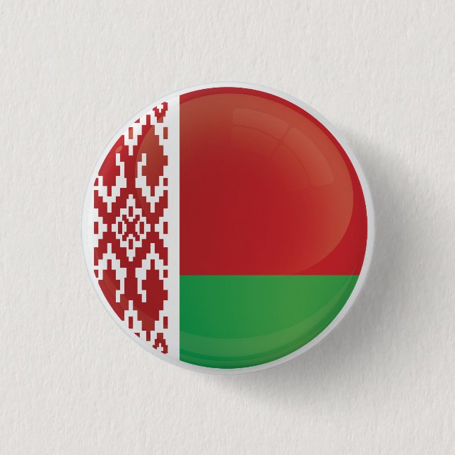 Belarus  Round Icon Flag 1 Inch Round Button (Front)