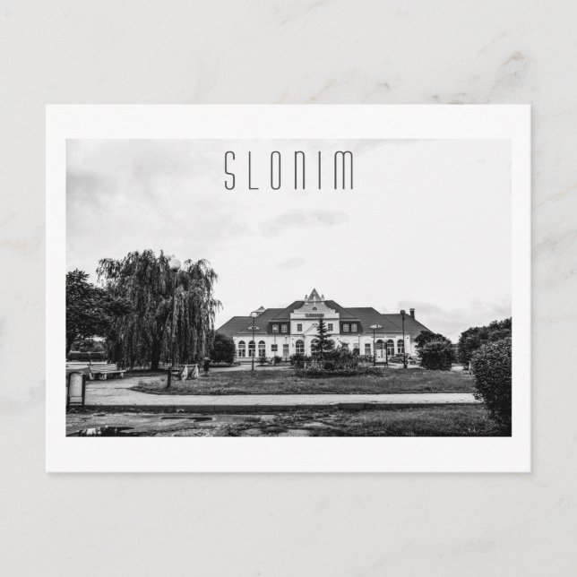 Belarus Slonim Train Station Architecture Postcard (Front)