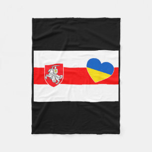Belarus Stand With Ukraine Belarusians Support Ukr Fleece Blanket
