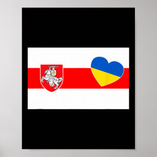 Belarus Stand With Ukraine Belarusians Support Ukr Poster