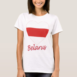 Belarus (traditional) Flag Heart T-Shirt