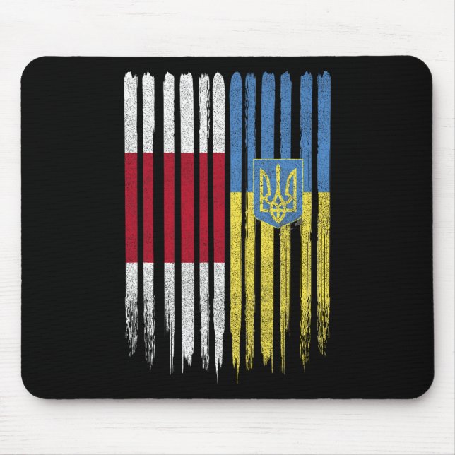 Belarus Ukraine Belarusian Ukrainian Flag  Mouse Pad (Front)