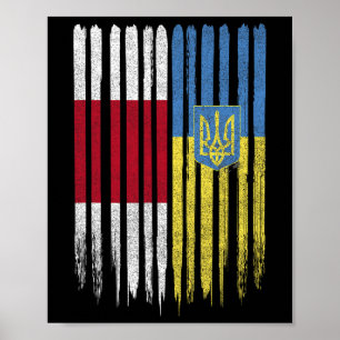 Belarus Ukraine Belarusian Ukrainian Flag  Poster