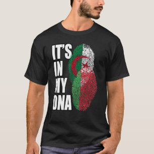 Belarusian And Algerian Mix DNA Flag Heritage T-Shirt
