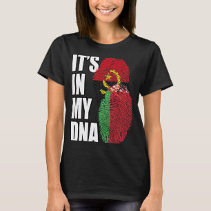 Belarusian And Angolan Mix DNA Flag Heritage T-Shirt