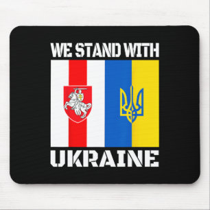 Belarusian Support Ukrainian We Stand With Ukraine Mouse Pad