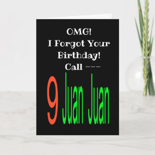 Belated 9 Juan Juan Birthday Card