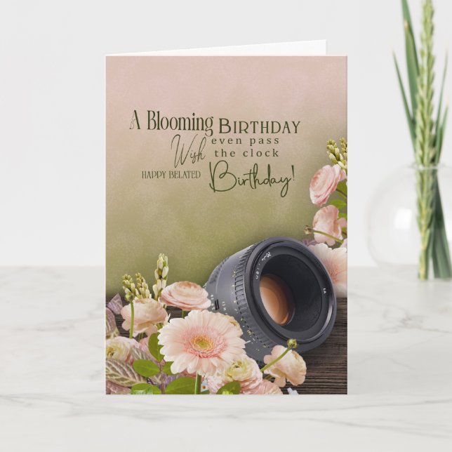 Belated Birthday Card For Photographer (Front)