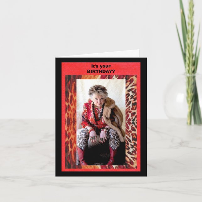 Belated Birthday funny card (Front)