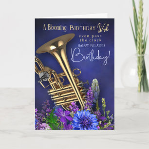 Belated Birthday Wishes For Horn Player Card