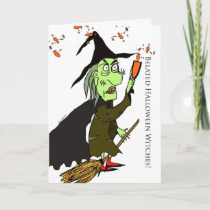 Belated Halloween Witches, Funny Halloween Card