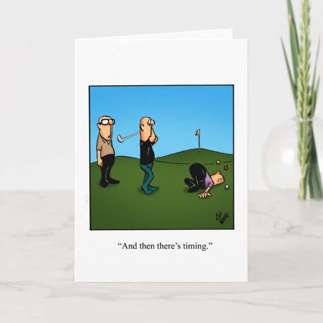 Belated Happy Birthday Humour Greeting Card  (Front)