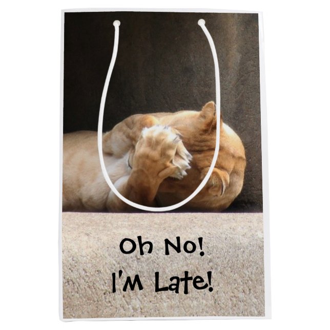Belated lioness medium gift bag (Front)