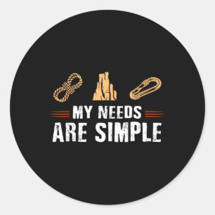 Belayer Rock Climbing Belay On Bouldering Outdoors Classic Round Sticker