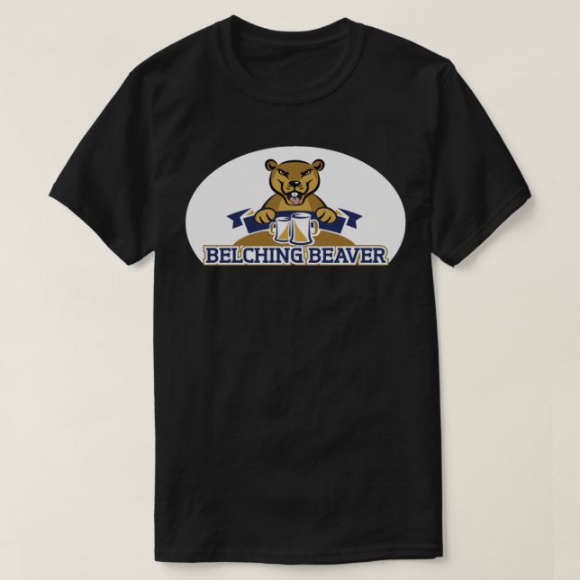 Belching Beaver Brewery Logo 8 Sticker  T-Shirt (Design Front)