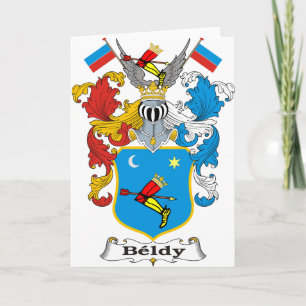Beldy Family Hungarian Coat of Arms Card
