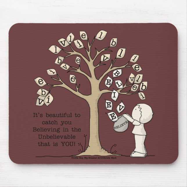 Be'LEAVES'- Catching Leaves Mouse Pad (Front)