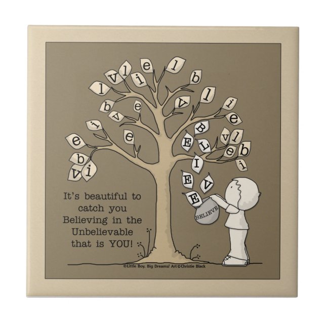 Be'LEAVES'- Catching Leaves Tile (Front)