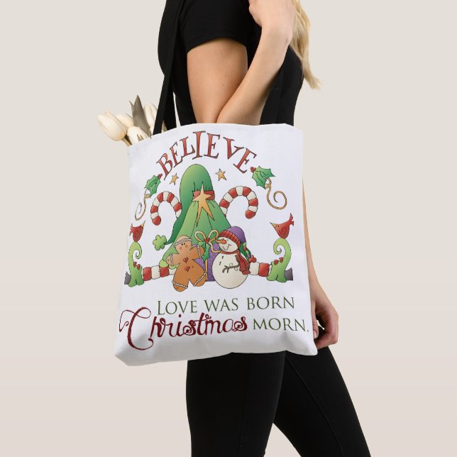 Beleive  All-Over-Print Tote Bag, Medium Bag (Close Up)