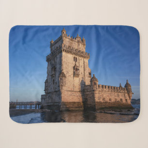 Belem tower at sunset in Lisbon, Portugal Sherpa Blanket