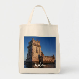 Belem tower at sunset in Lisbon, Portugal Tote Bag