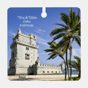 Belém Tower photo in Lisbon, Portugal Metal Ornament