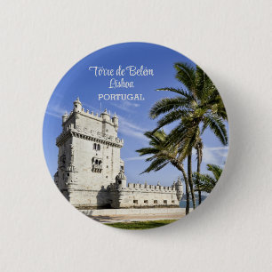 Belém Tower photo, Lisbon, Portugal 2 Inch Round Button