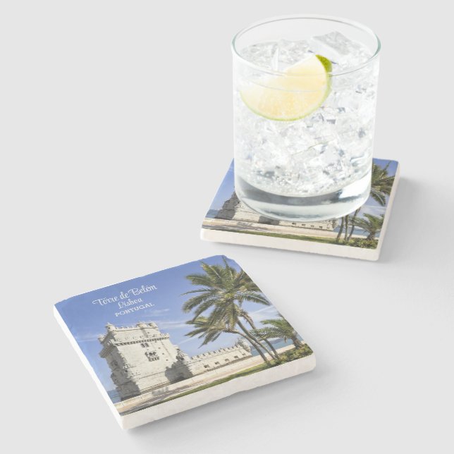 Belém Tower photo, Lisbon, Portugal Stone Coaster (Side)