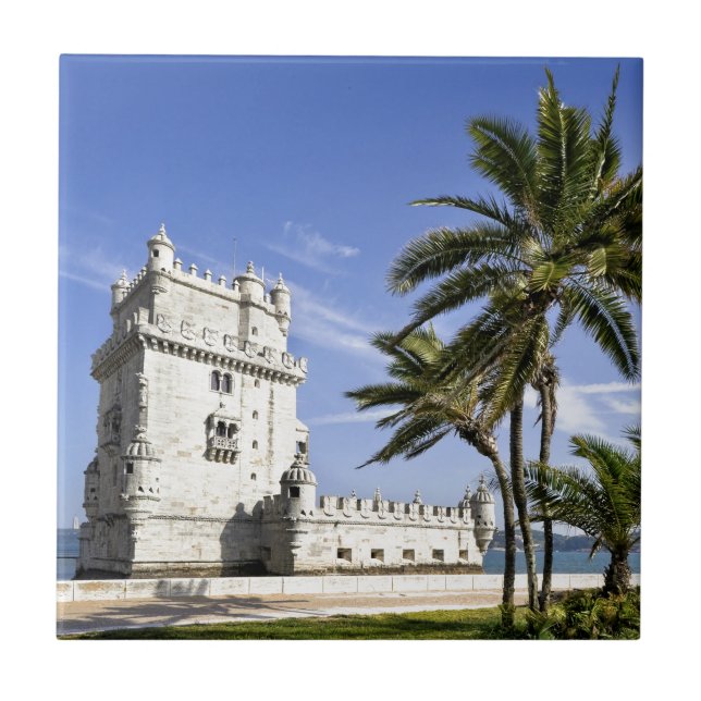 Belém Tower photo, Lisbon, Portugal Tile (Front)