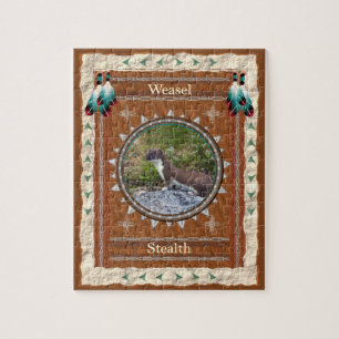 Belette - Puzzle en forme de Jigsaw avec une boîte