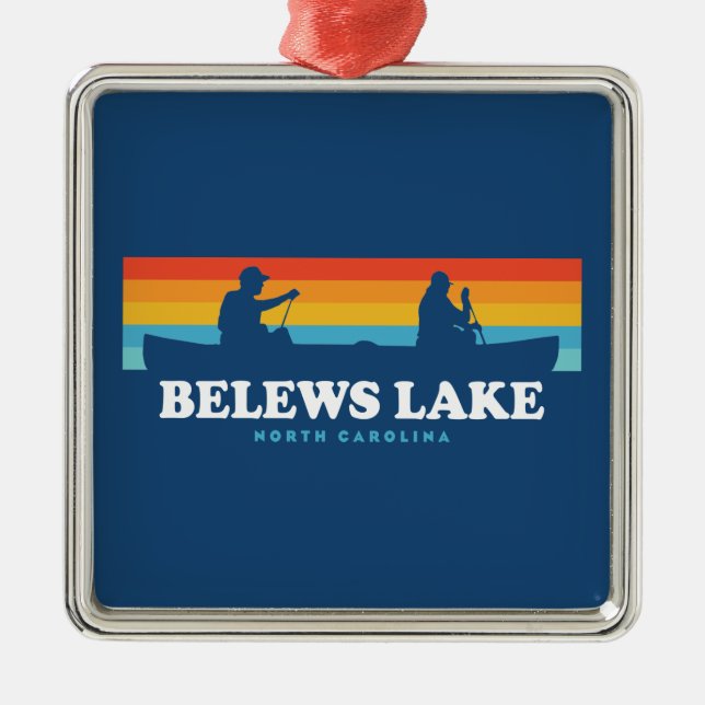 Belews Lake North Carolina Canoe Metal Ornament (Front)