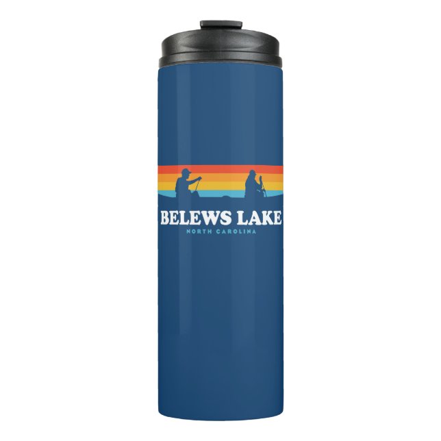 Belews Lake North Carolina Canoe Thermal Tumbler (Front)